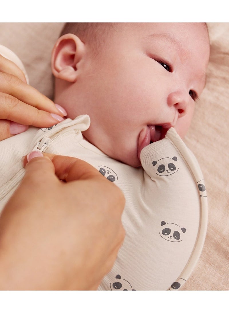 LOVE TO dream Swaddle Up 1.0 TOG Baby Swaddle Sack, Infant Sleep Sack, Soft Breathable Swaddle Blanket, Cozy Baby Sleeping Bag for Comfortable Sleep, Sleepy Panda Cream - Image 3