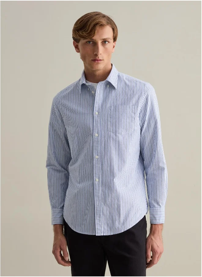 Ovs Regular-fit shirt in striped Oxford cotton