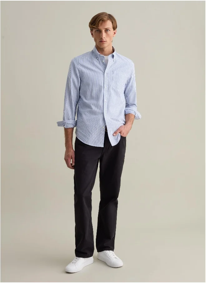 Ovs Regular-fit shirt in striped Oxford cotton