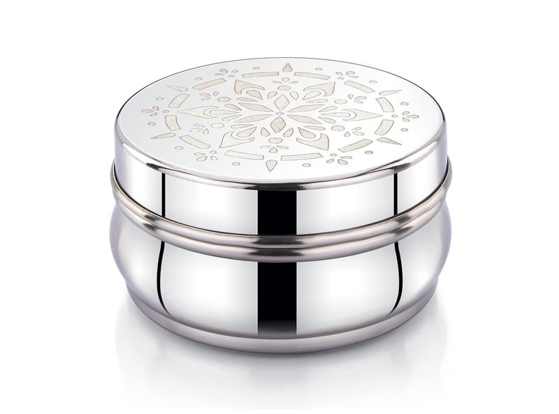 Expresso Stainless Steel Small/Mini Box Dabba/Container/Storage Box, Laser Design, Set of 6 (150 Ml) - Image 2