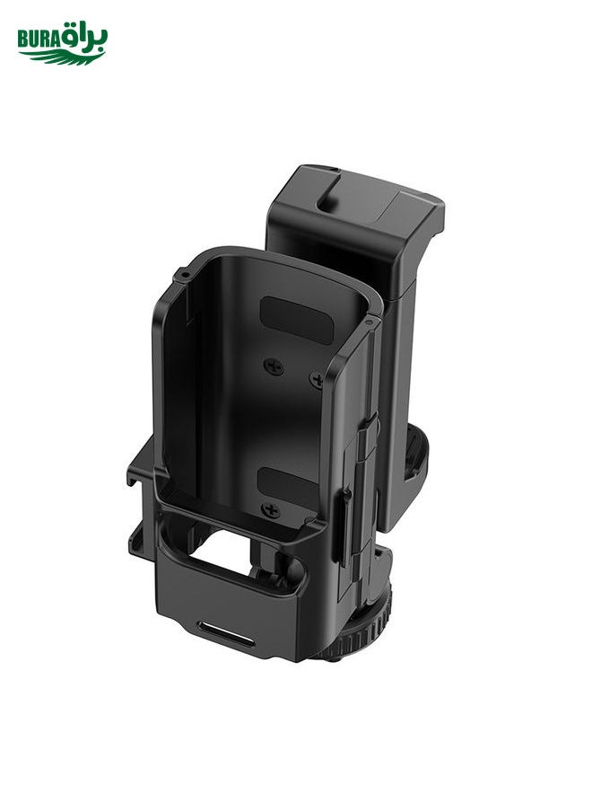 BURAQ For DJI Osmo Pocket 3 Phone Holder Expansion Bracket With 3 Cold Shoe Port(Black)  - Image 2