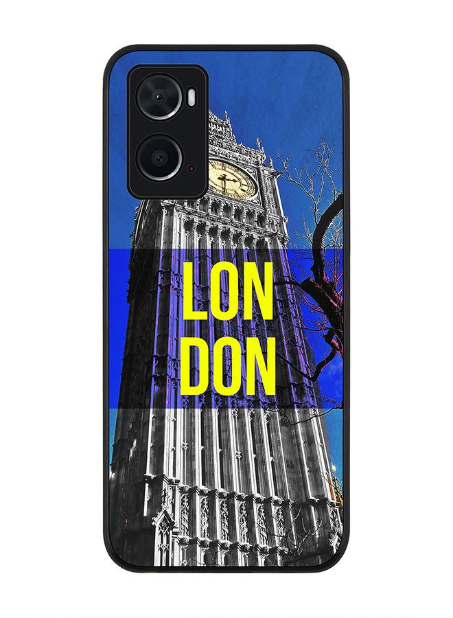 Stylizedd Rugged Black edge case for Oppo A96 4G/A36/A76 Slim fit Soft Case Flexible Rubber Edges Anti Drop TPU Gel Thin Cover - London - Big Ben - Image 1