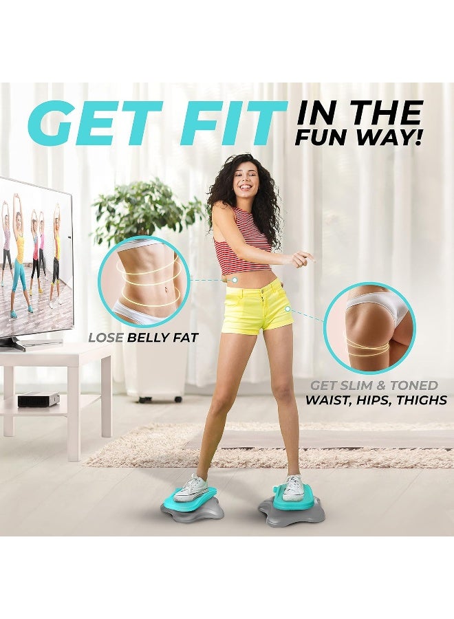Yes4All Yes4All Ab Twister Board, New Generation of Waist Twisting Disc, Twist Board, Twisting Stepper for Aerobic Exercise, Full Body Toning Workout, Noise-Free, 2pcs in a Box - Image 4