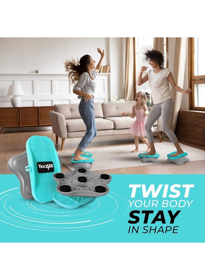 Yes4All Yes4All Ab Twister Board, New Generation of Waist Twisting Disc, Twist Board, Twisting Stepper for Aerobic Exercise, Full Body Toning Workout, Noise-Free, 2pcs in a Box - Image 5