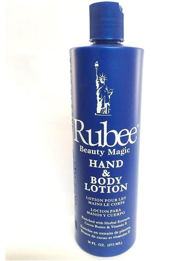 RUBEE - Hand & Body Lotion Enriched with Herbal Extracts Cocoa Butter, Vitamin E Lotion 437 ML - Image 1