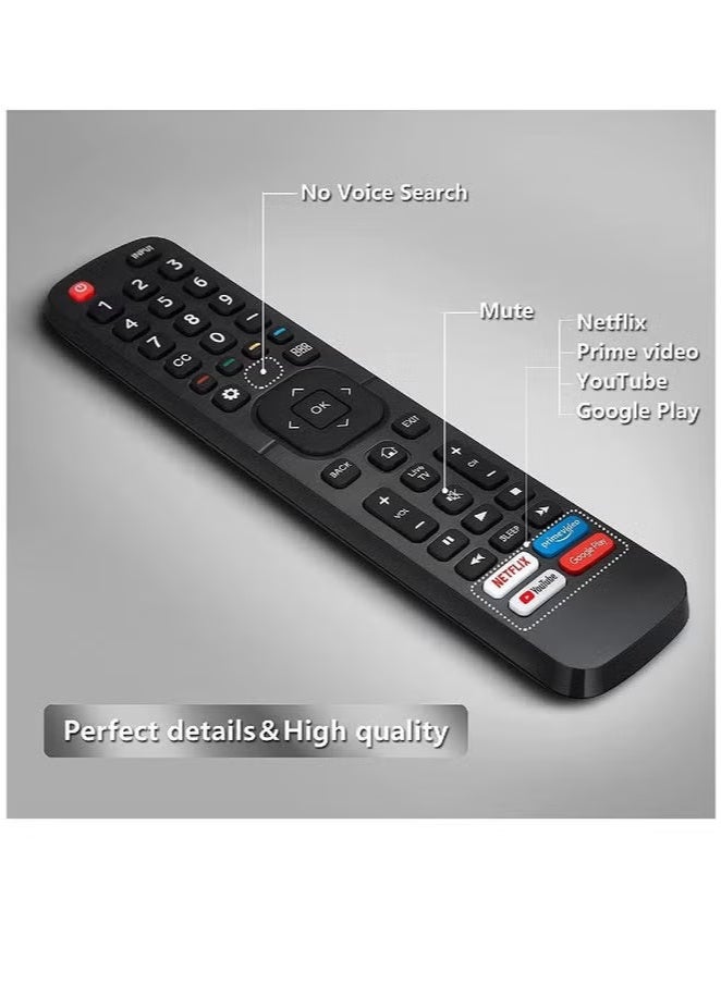 هايسنس جهاز تحكم عن بعد بديل عالمي لتلفزيون هايسنس VIDAA الذكي (EN2B27) | تقنية الأشعة تحت الحمراء | أزرار نتفلكس و برايم فيديو | تركيب وتشغيل مباشر - Image 3