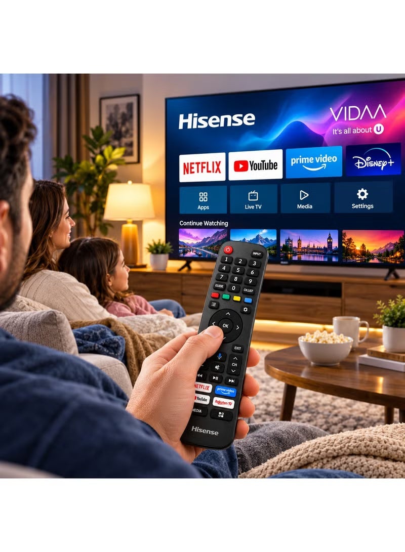 Hisense Universal Replacement Remote Control for Hisense VIDAA Smart TV | Infrared Technology | Netflix & Prime Video Keys | Plug & Play - Image 5
