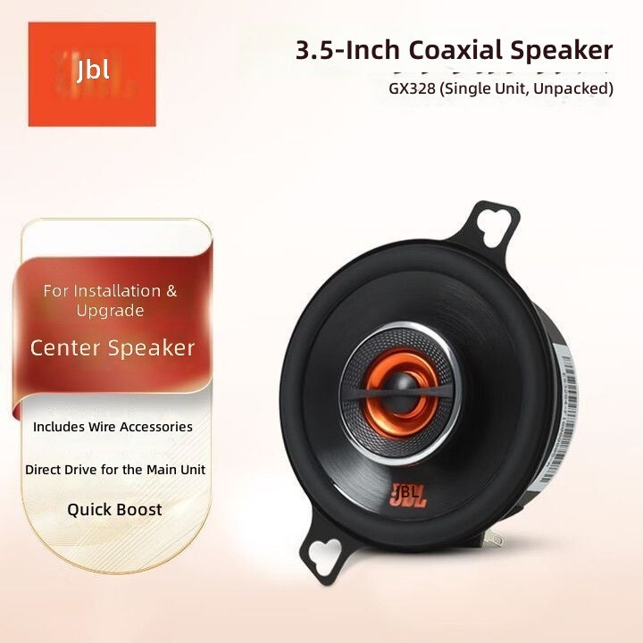مكبرات صوت JBL GX328 كوآكسيال متوسطة المدى مقاس 3.5 بوصة لتويوتا كورولا وليفين وكامري والمزيد (مع كابل توصيل مخصص)