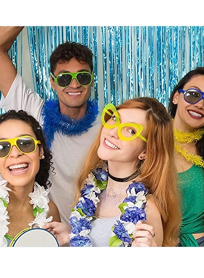 هابي دي عبوتان من الزينة الزرقاء للحفلات شريط خلفية قصاصات احتفالية بطابع المحيط ستارة رقائق للحفلات باللمعان الأزرق لتزيين أعياد الميلاد وحفلات البيبي شاور وحفلات العزوبية - Image 2