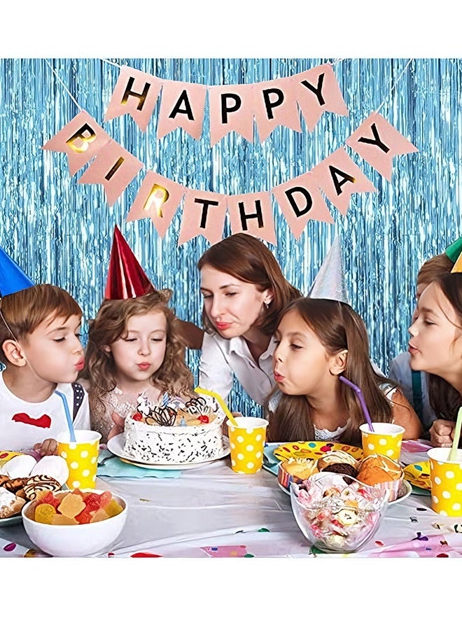 هابي دي عبوتان من الزينة الزرقاء للحفلات شريط خلفية قصاصات احتفالية بطابع المحيط ستارة رقائق للحفلات باللمعان الأزرق لتزيين أعياد الميلاد وحفلات البيبي شاور وحفلات العزوبية - Image 4