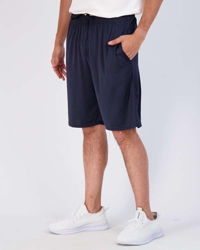 REALESSENTIALS Real Essentials Men’s 5 Pack: 9" Dry-Fit Shorts – Athletic Gym, Workout, Basketball, Running, Casual Lounge Active Pockets, Set 5, XXL - Image 4