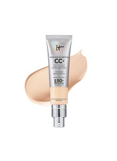 IT COSMETICS Your Skin But Better Cc+ Cream Light (W) Color Correcting Cream Fullcoverage Foundation Hydrating Serum & Spf 50+ Sunscreen Natural Finish 1.08 Fl Oz  - Image 1