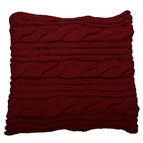 NEOSAN Womens Thick Ribbed Knit Winter Infinity Circle Loop Scarf Twist Claret - Image 2