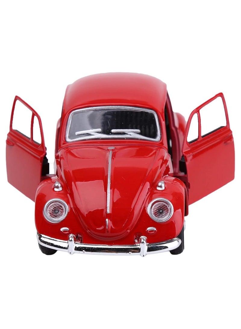 HALAMODO 1:36 Alloy Beetle Car Model , Vintage Pull-Back Toy With Opening Doors , Collector's Decor Display ,Model Car Gift For Boys And Girls Red , 12.5 cm*4.5 cm*4 cm - Image 5