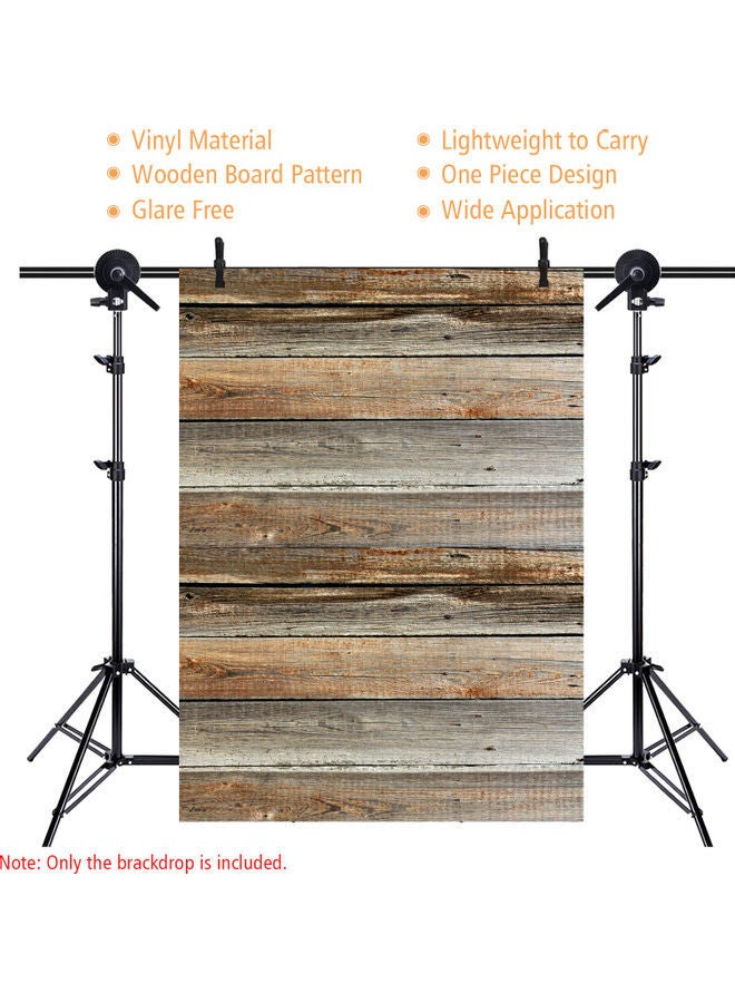 NIBEMINENT Vinyl Wooden Board Photography Backdrop Multicolour  - Image 4