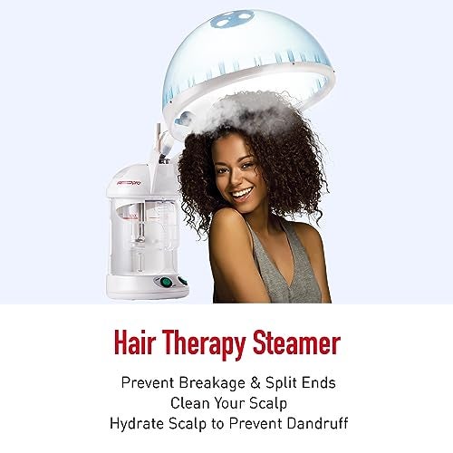 Red Pro Hair Therapy 2-in-1 Hair Steamer & Facial Steamer for Hydration Deep Cleaning, Designed for Personal Care at Home or Spa & Salon, Moisturize Hair 6x More Effectively - Image 4