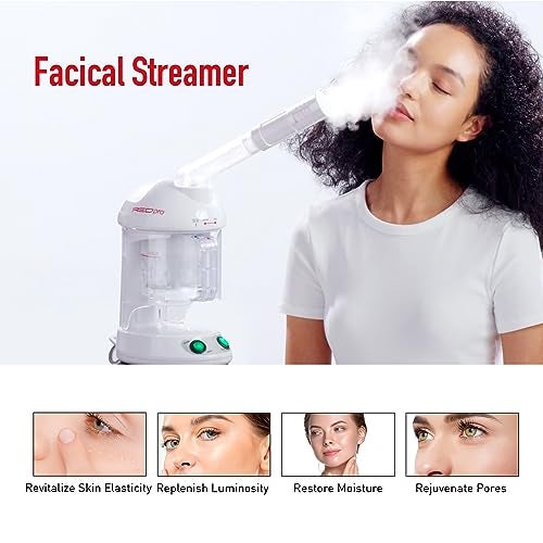 Red Pro Hair Therapy 2-in-1 Hair Steamer & Facial Steamer for Hydration Deep Cleaning, Designed for Personal Care at Home or Spa & Salon, Moisturize Hair 6x More Effectively - Image 5