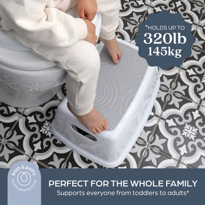 Dreambaby Toddler & Me Step Stool Potty Seat Training Aid with Anti-Slip Sure-Grip Steps, Holds up to 320 lbs for Kids & Adults, Grey - Image 5