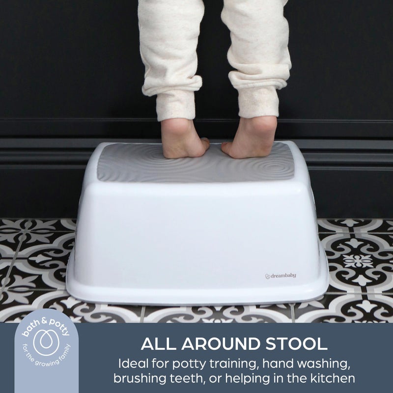 Dreambaby Toddler & Me Step Stool Potty Seat Training Aid with Anti-Slip Sure-Grip Steps, Holds up to 320 lbs for Kids & Adults, Grey - Image 2