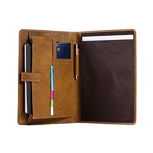 KomalC Leather Business Portfolio Business Personal Organiser Folder Full Grain Leather padfolio by KomalC - Image 1
