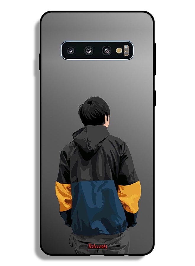 Tolwak Samsung Galaxy S10 Plus Protective Case Cover Boy Portrait Art - Image 2