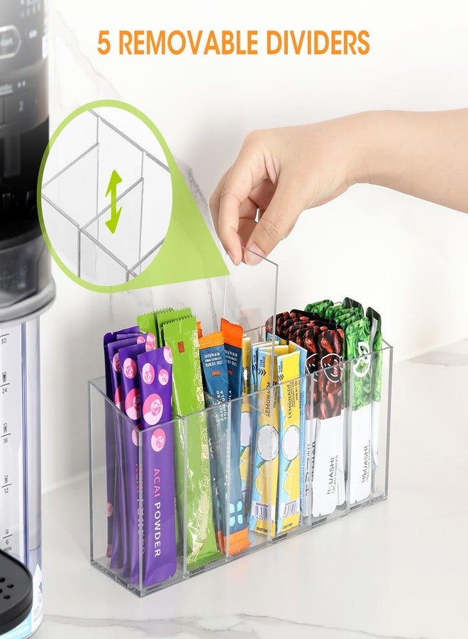 AIEVE Drink Packet Organizer, Mountable Water Packet Organization Holder with Adhesive & Magnetic Sticker, Pantry Organizers Kitchen Storage for Countertop Table Fridge Cabinet - Image 2