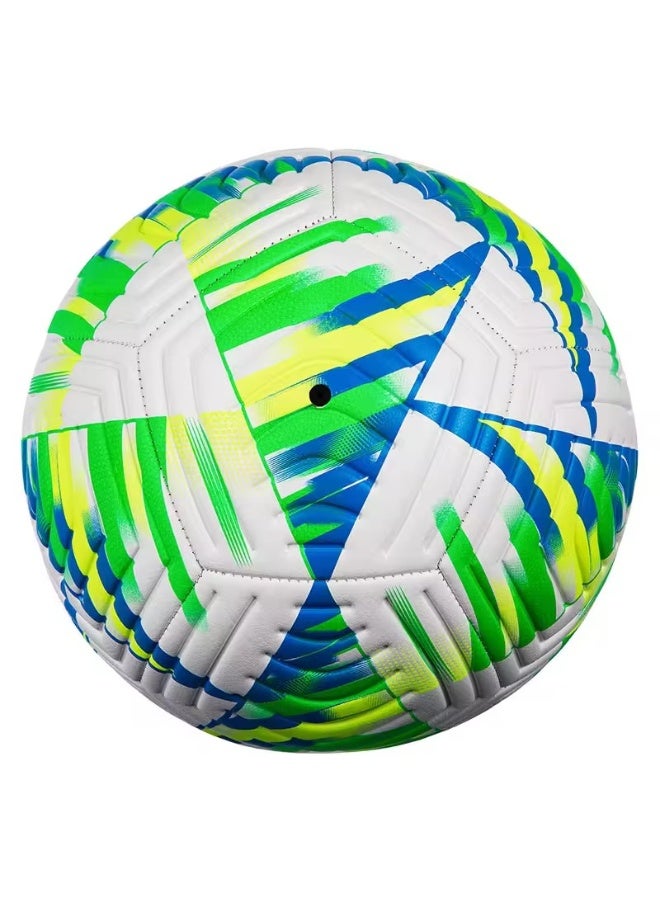 VIO Kids Training Soccer Ball Official Ball Size 5 Durable Machine Stitched Synthetic Football with Reinforced Bladder for All Ages Ideal for Team Games Group Solo Play Training Match Practise Football Matches Competition Suitable for Grass Turf Indoor Surfaces Indoor Outdoor Beginner Professional Gifts for Birthday Boys Girls - Image 2
