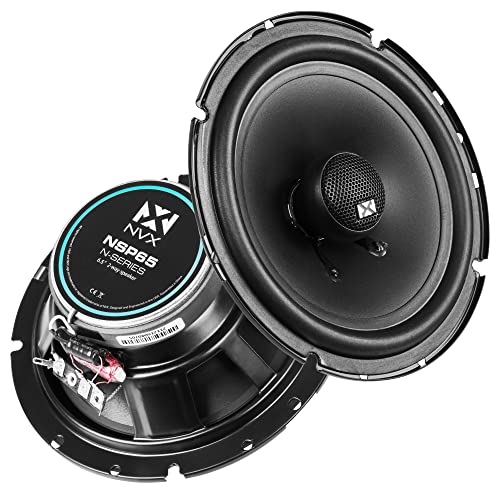 NVX® NSP65 6.5" Car Speakers, 540W Max, 180W RMS, 2-Way Coaxial w/Silk Dome Tweeters & Built-in X-Overs, Easy to Install in Cars/Trucks/Doors (Pair) - Image 1