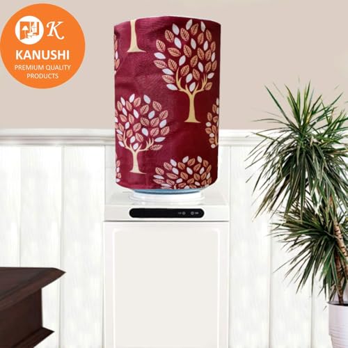KANUSHI Industries® Water Dispenser Bottle Cover with Water Level Indication 20 L (VAR-WD-MAROON-TREE-01) - Image 3