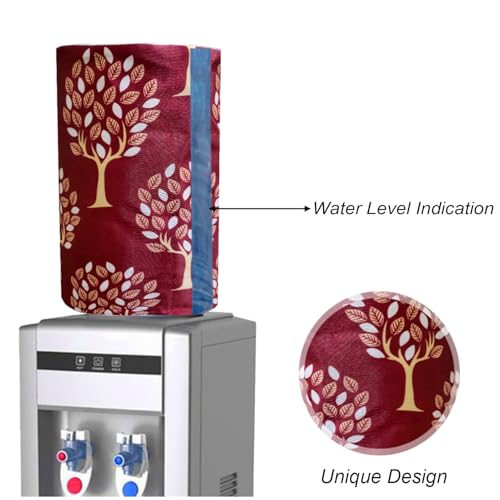 KANUSHI Industries® Water Dispenser Bottle Cover with Water Level Indication 20 L (VAR-WD-MAROON-TREE-01) - Image 4