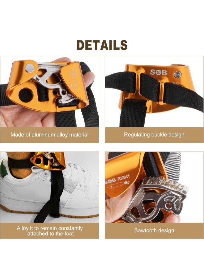 Pair Left+Right Foot Rock Climbing Ascender Tree Arborist Caving Equipment Gear - Image 2