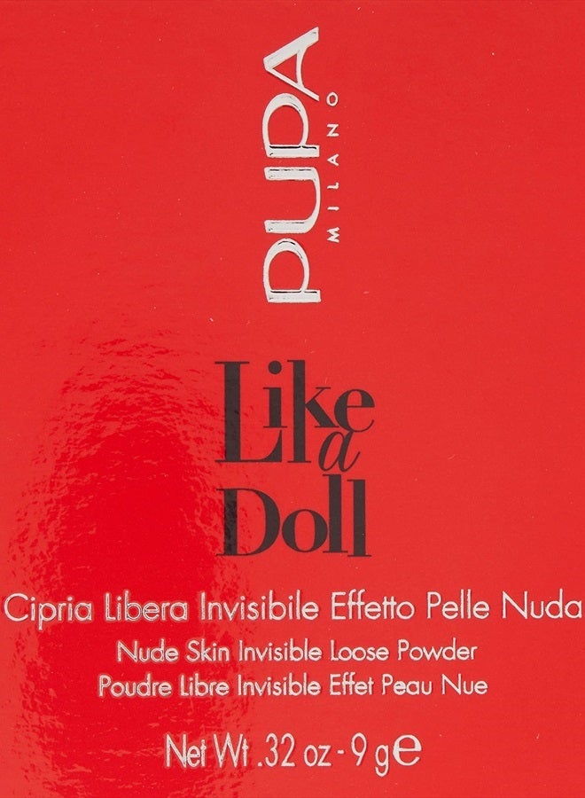 PUPA Milano Like A Doll Invisible Loose Face Powder - Gives Skin A Natural, Radiant Glow - Minimizes Fine Lines And Blemishes - Perfectly Blends With Skin - Long Lasting - 001 Light Beige - 0.32 Oz - Image 5