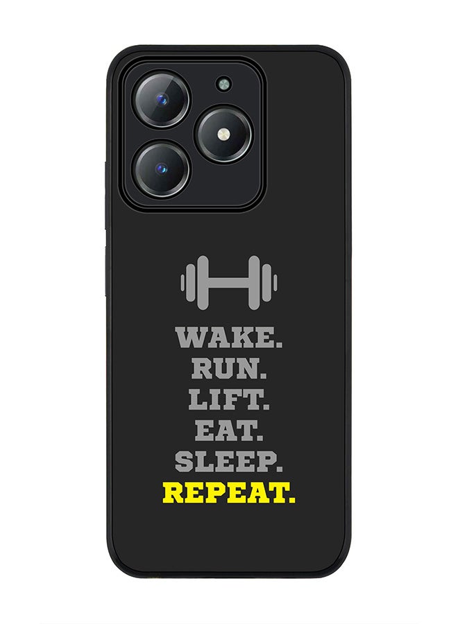 Stylizedd For Realme C63 / Realme C61 4G Case,Slim fit Camera Protection, Shockproof Thin Phone cover  - Routine (Grey) - Image 1