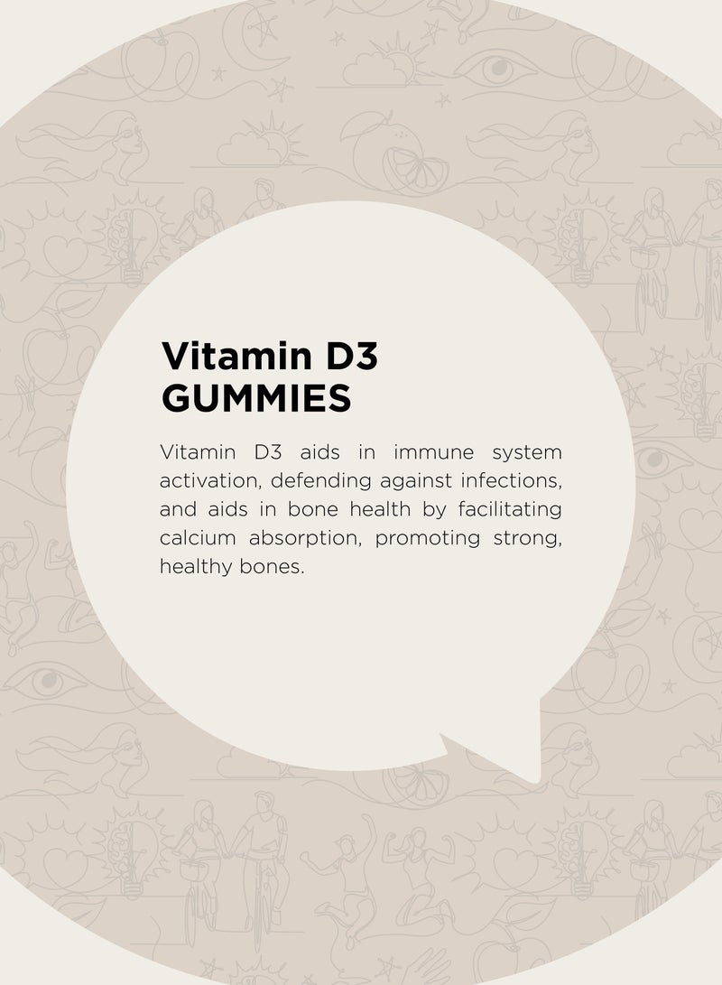 Oh My Oh Vitamin D3 Gummies - Supplement For Healthy Immune System, Bones And Muscles Function - 90 Gummies  - Image 3