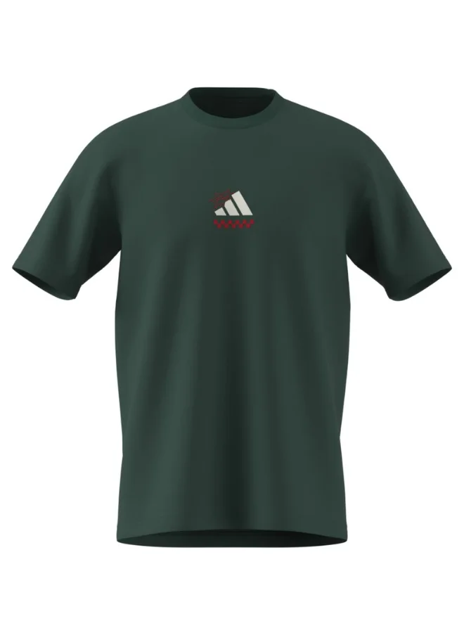 adidas تيشيرت تدريب M L Pizza أخضر للرجال XS