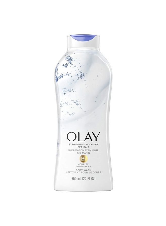 Olay Daily Exfoliating with Sea Salts Body Wash, 22 Fl Oz (Pack of 1) - Image 1