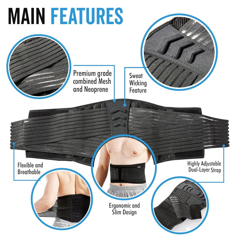 Bodyprox Lumbar Support Back Brace for Men and Women Plus Size 50 70 - Image 5