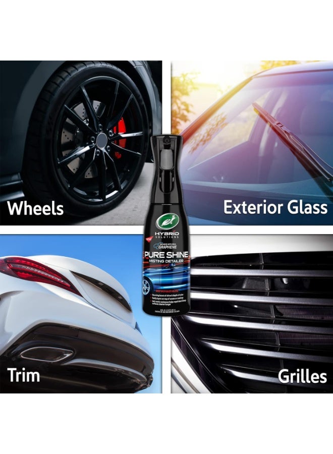 Turtle wax Hybrid Solutions Pure Shine Detailer Misting Spray Real Graphene Infused Repel Dust Deep Rish Slick Gloss Long-Lasting Surface Cleaner 591 ML - Image 3