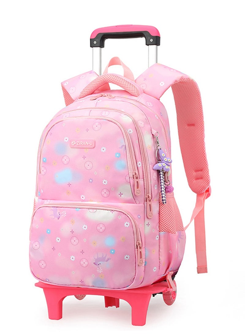 CityRiya-Long - Rolling Backpack Travel Trolly BookBag School Wheeled Backpack for Boys Girls Kids Luggage School Bag with Wheels Trolley Backpack - Image 1