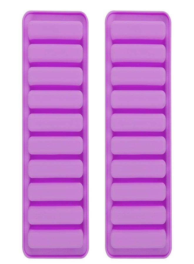 Minchsrin Silicone Ladyfingers mold Chocolate molds Non-Stick For Cookies Candy Crayon Candle Soap Ice Cube Tray Set of 2 (purple) - Image 1