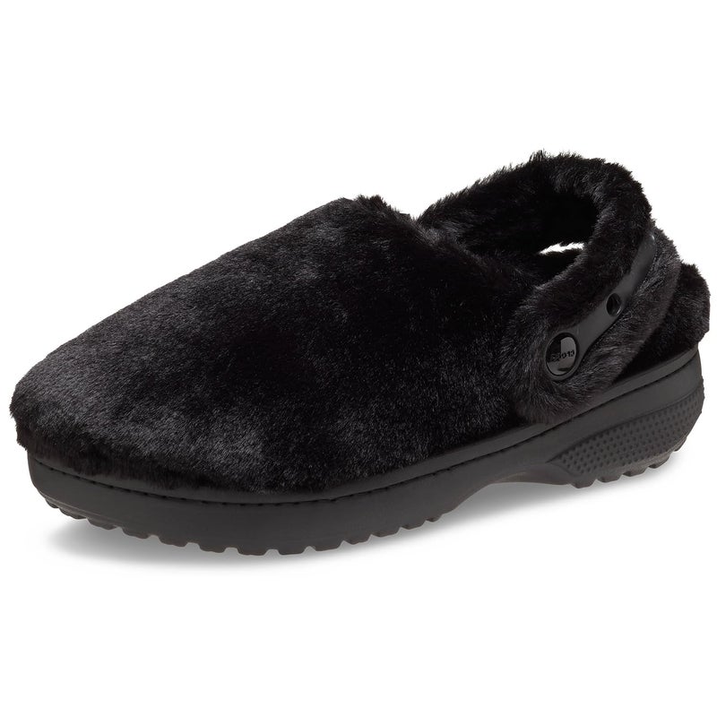 Crocs UnisexAdult Classic Unfurgettable Clogs Fuzzy Slippers Black 11 Women9 Men - Image 2