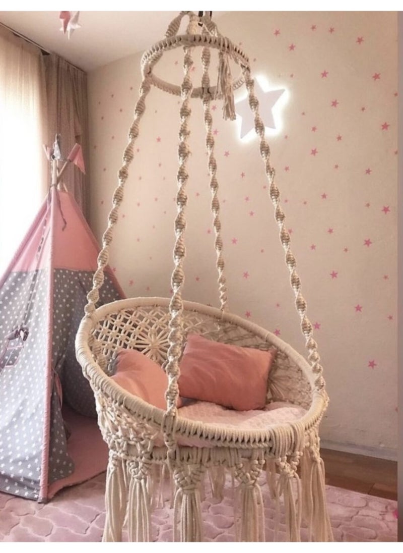 Retro Cream Macrame Swing 3 Years Beige Retro Single Person 160 x 170 Rope - pzsku/Z4D1991F5DCE18850FEC7Z/45/_/1730837778/c9f61378-a150-42e8-8452-731dd1b5d2ee