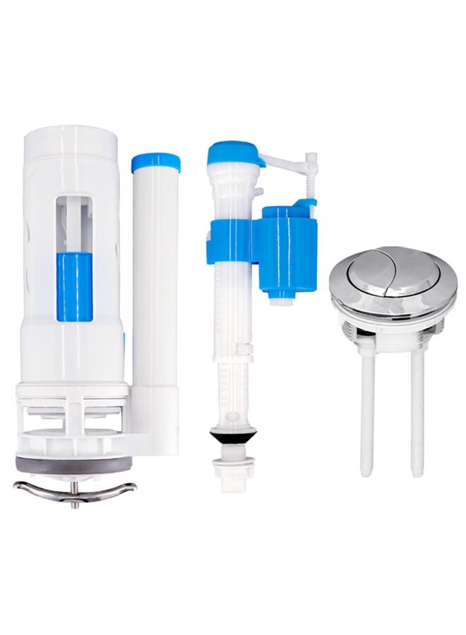 يُسلِّم صمام تدفق مزدوج للمرحاض، صمام تعبئة، زر ضغط، مجموعة إصلاح المرحاض بارتفاع 210 مم، لخزان المرحاض 255-305 مم - Image 3