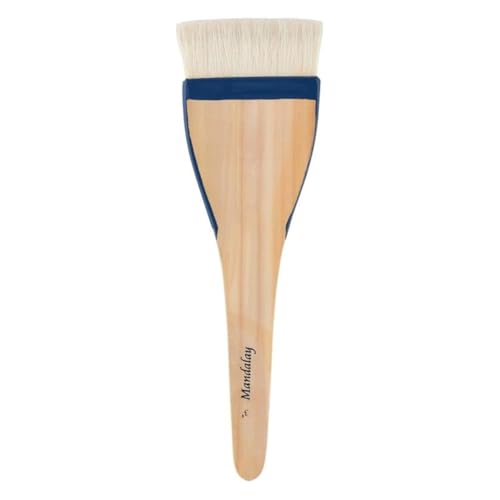 Creative Mark Mandalay Professional Goat Hair Hake Brush - 3" Wide Paint Brush with Paddle Handle for Professional Artists - Soft Natural Bristles Ideal for Sumi-e and Color Washes - Image 1