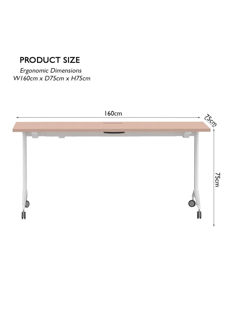 Mahmayi - Mahmayi Folde 78-16 Modern Folding Table Oak - Image 1