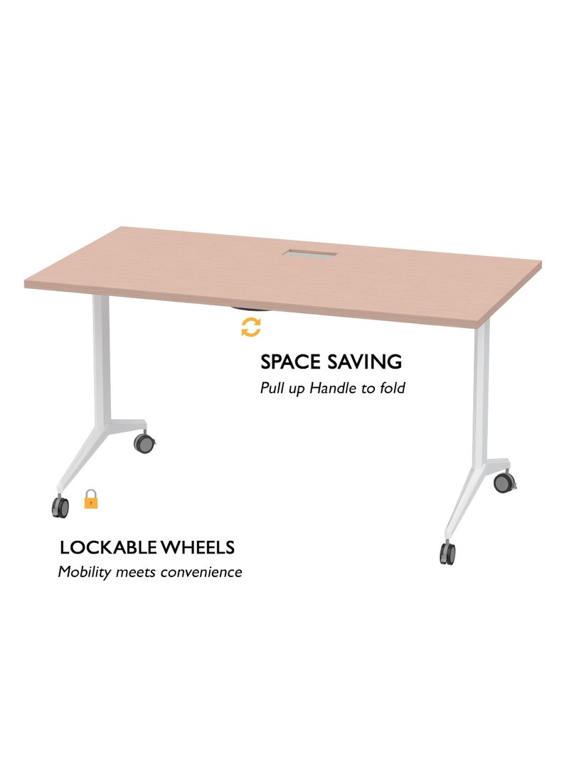 Mahmayi - Mahmayi Folde 78-16 Modern Folding Table Oak - Image 1