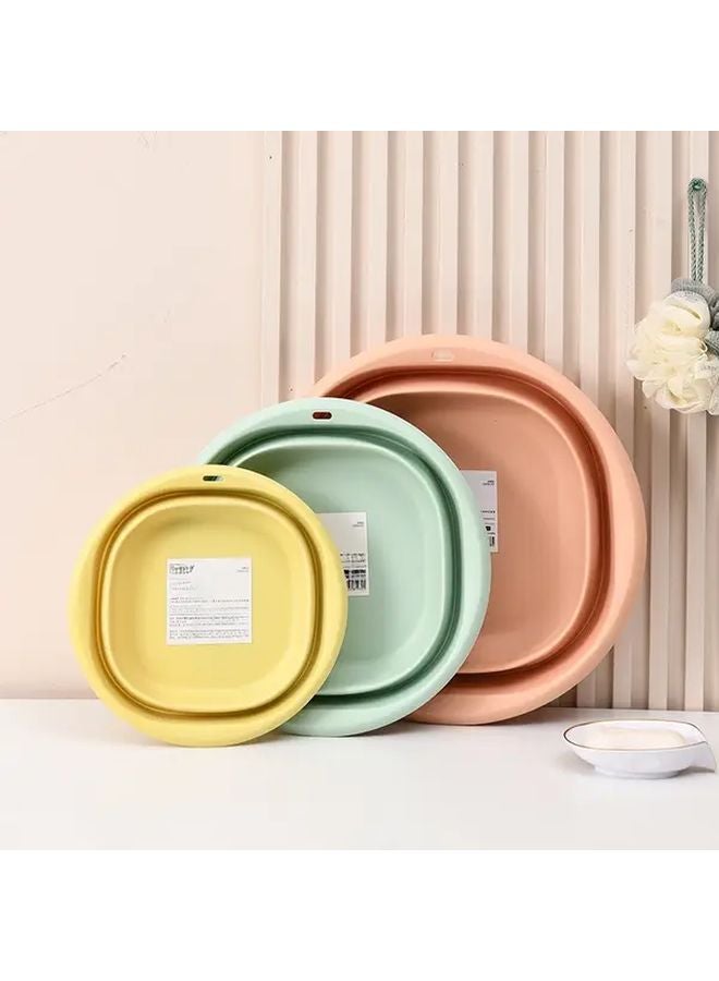 Portable Collapsible Wash Basin Pink Large Size Laundry Tub For Home Use - Image 2