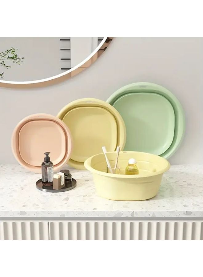 Portable Collapsible Wash Basin Pink Large Size Laundry Tub For Home Use - Image 5