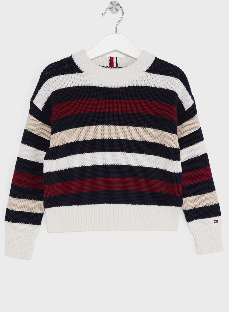 TOMMY HILFIGER Kids Striped Knitted Sweater