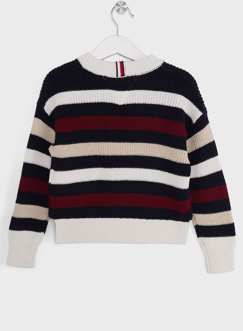 TOMMY HILFIGER Kids Striped Knitted Sweater